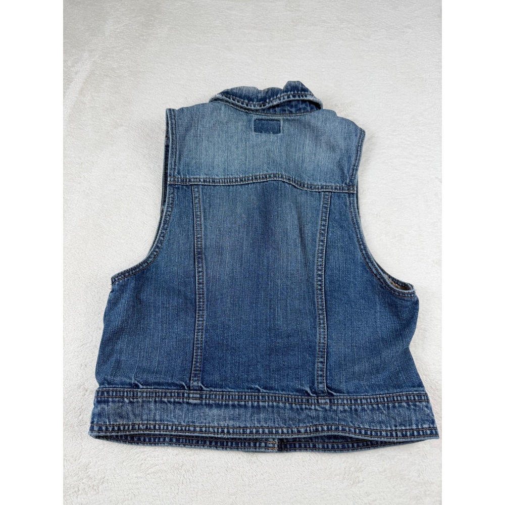 American Eagle Outfitters Denim Vest Women's Blue Jean Button Up Sleeveless - Picture 6 of 9